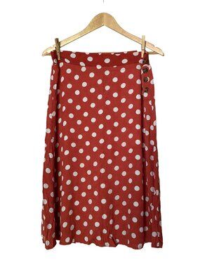Verve Blues - Polka Dot Midi Skirt - Women's Size Medium